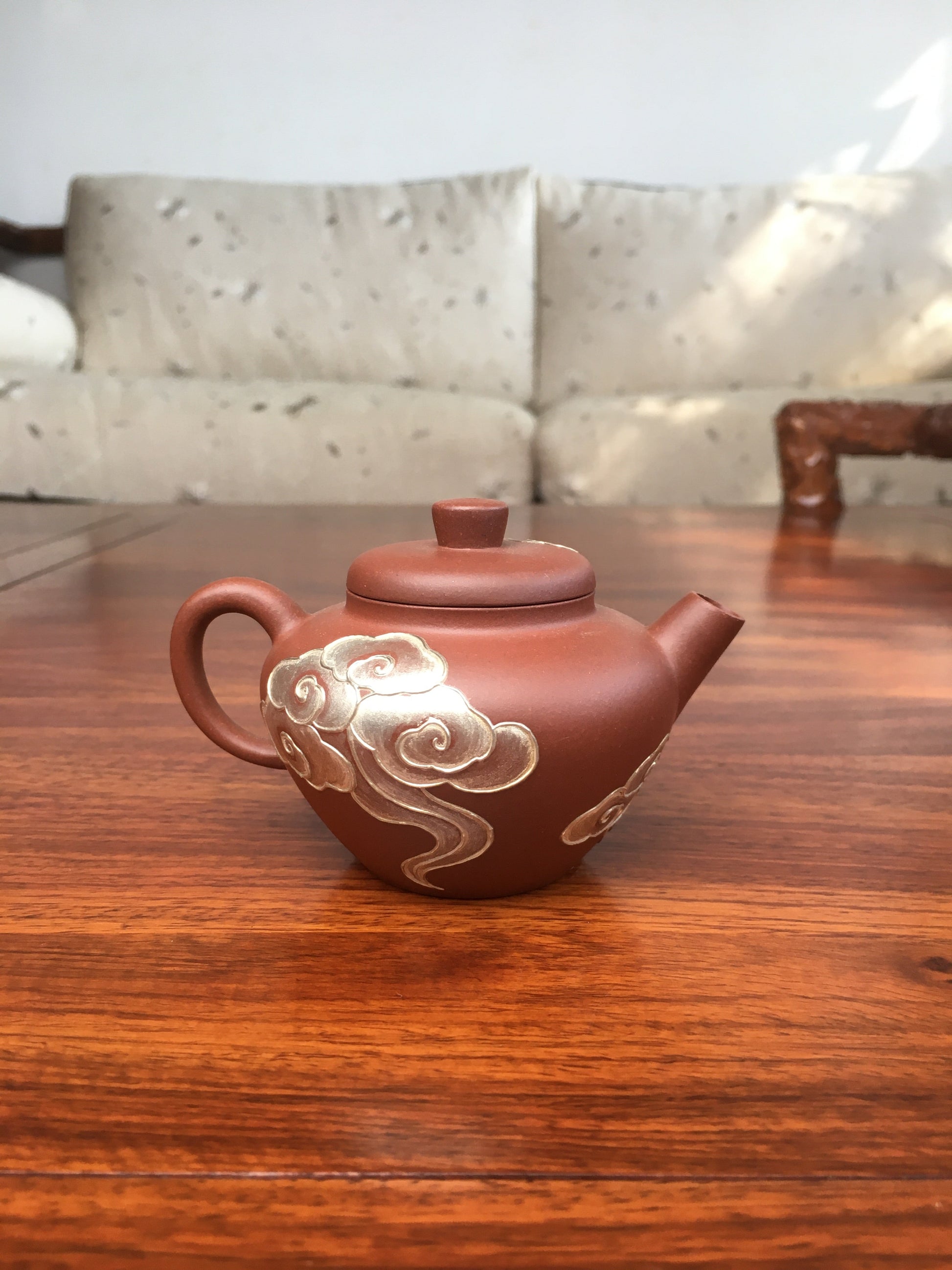 Yixing teapot Xiang Yun 115ml full hand - painted - SiYuTao Teapot