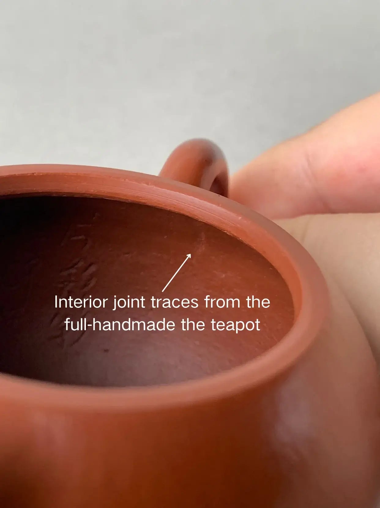 Interior joint traces from the full handmade the teapot