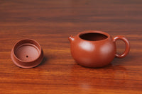 yixing clay teapot xishi on the table detail
