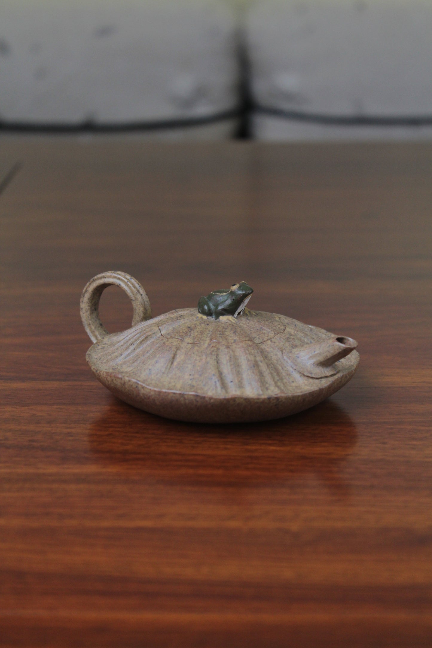 yixing clay teapot left on the table