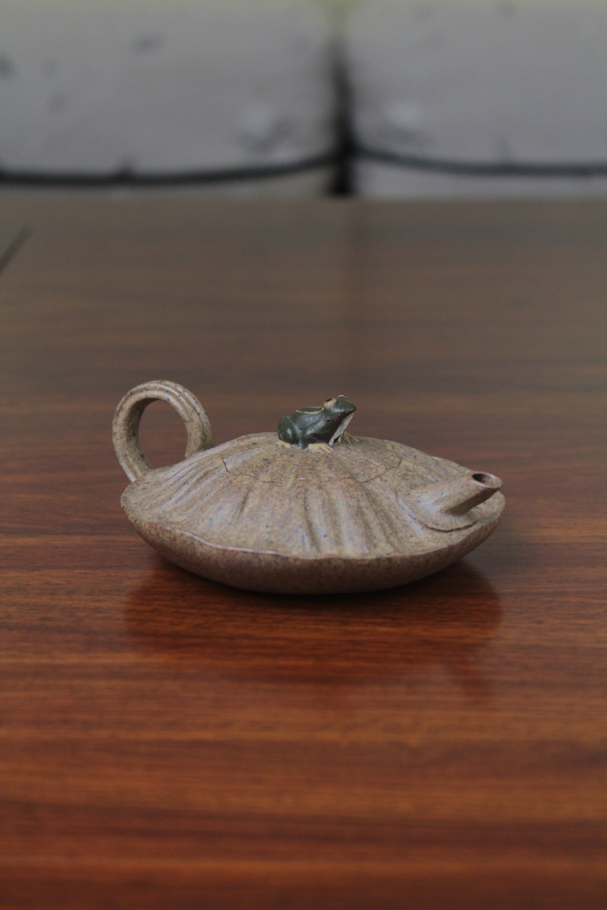 yixing clay teapot left on the table