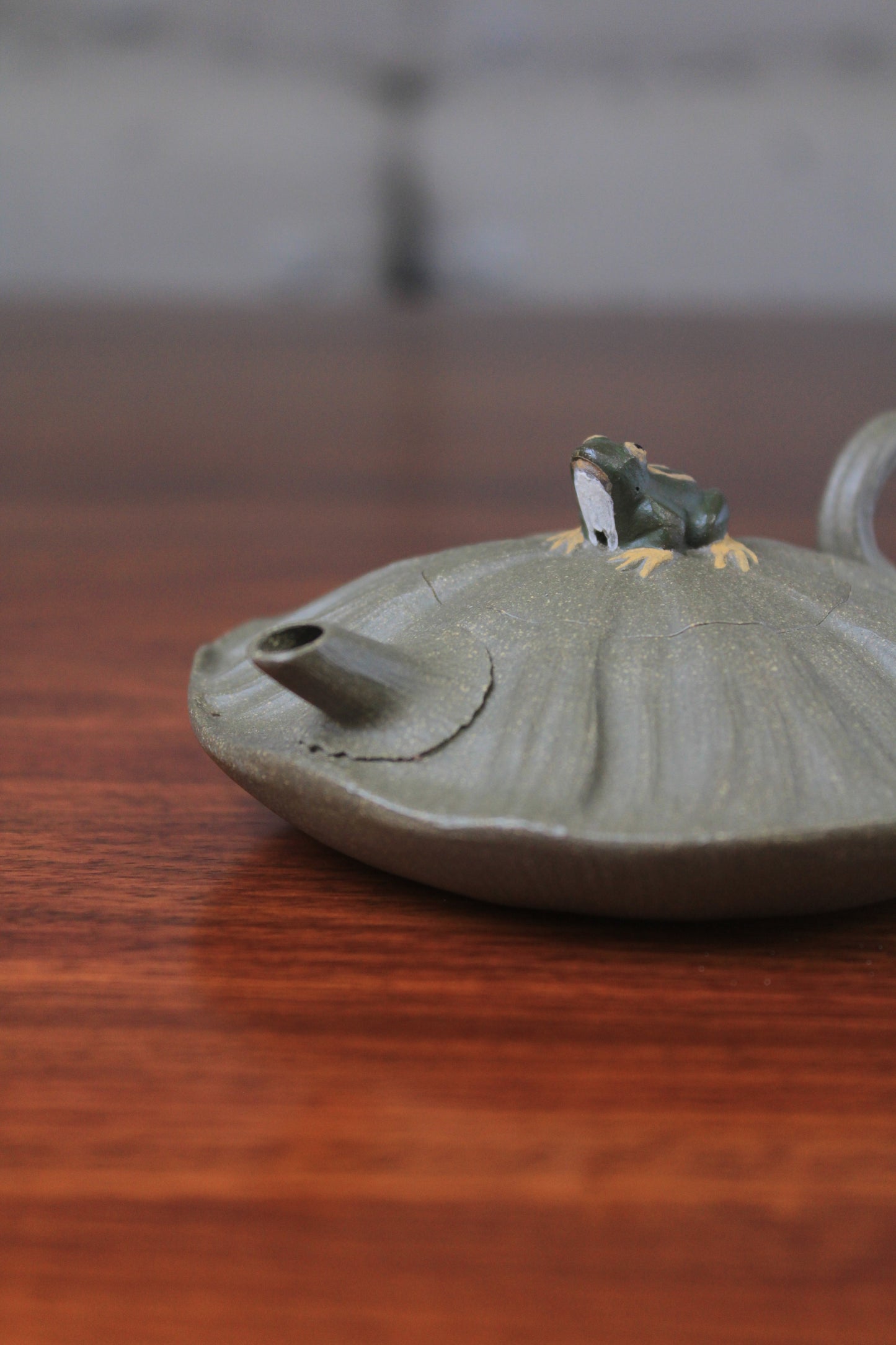 Spout of yixing clay teapot
