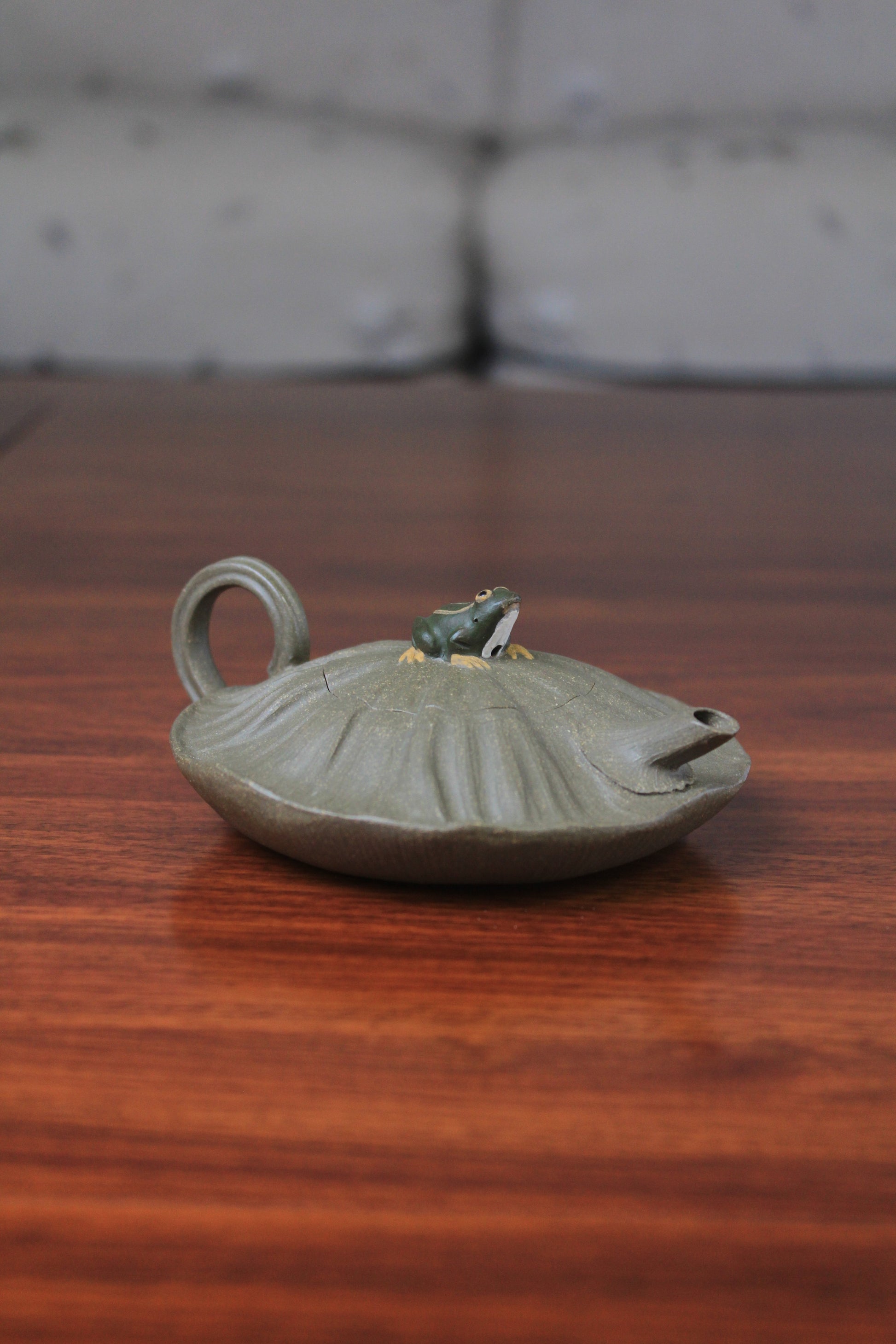 yixing clay teapot on the table right