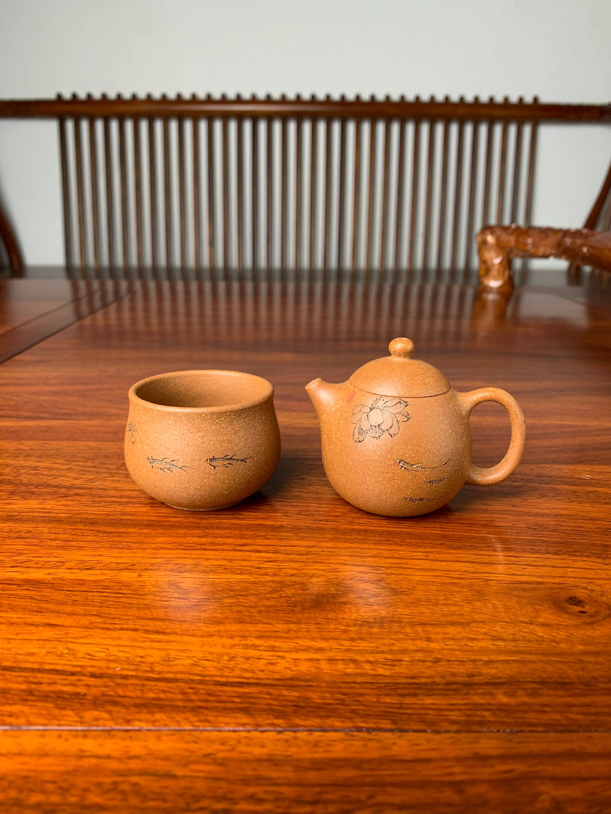 yixing tea set dragon egg and teacup 70ml half handmade with yixing yellow jiangpo ni clay