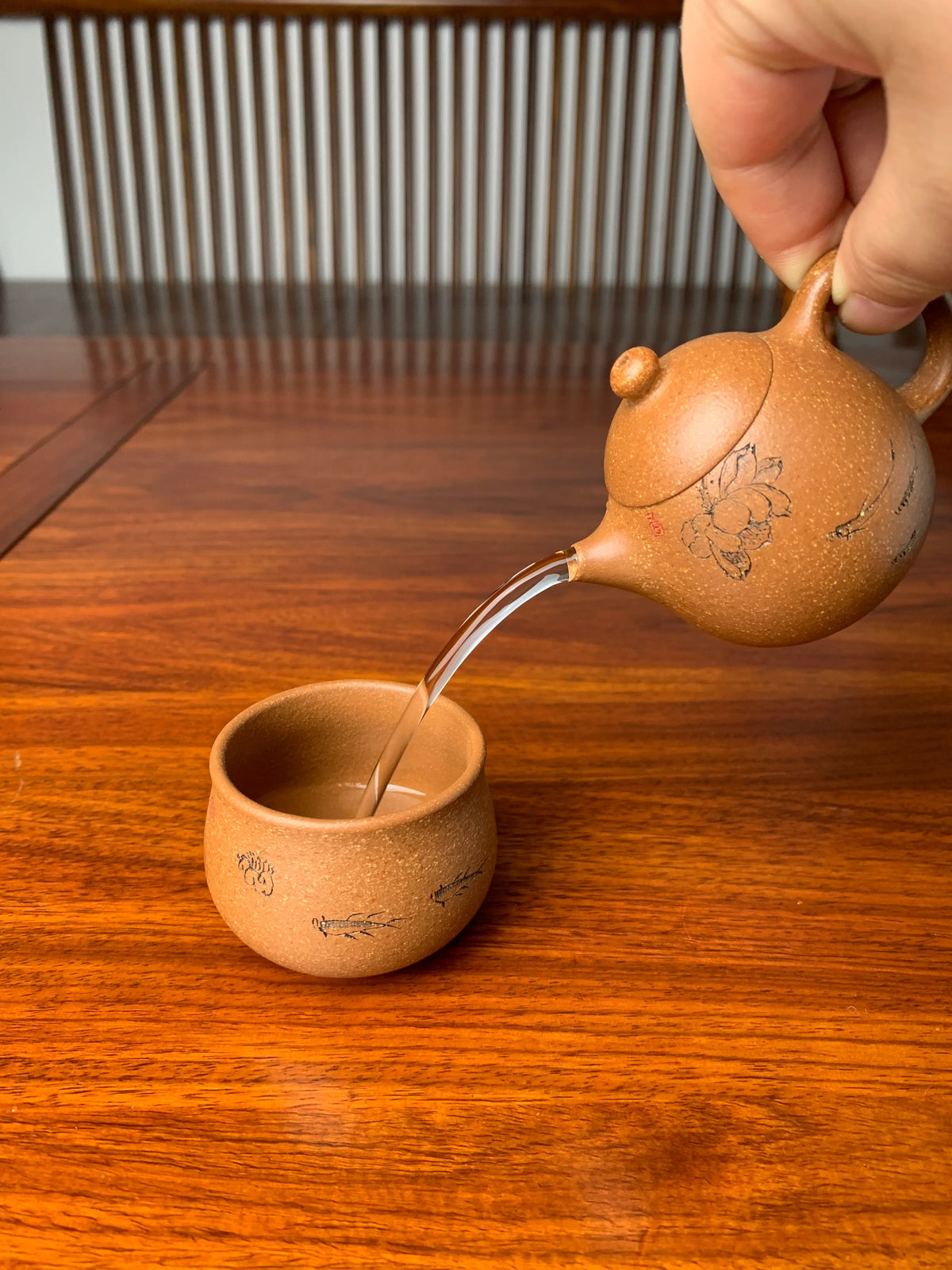 yixing tea set dragon egg and teacup 70ml half handmade with yixing yellow jiangpo ni clay