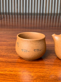 yixing tea set dragon egg and teacup 70ml half handmade with yixing yellow jiangpo ni clay
