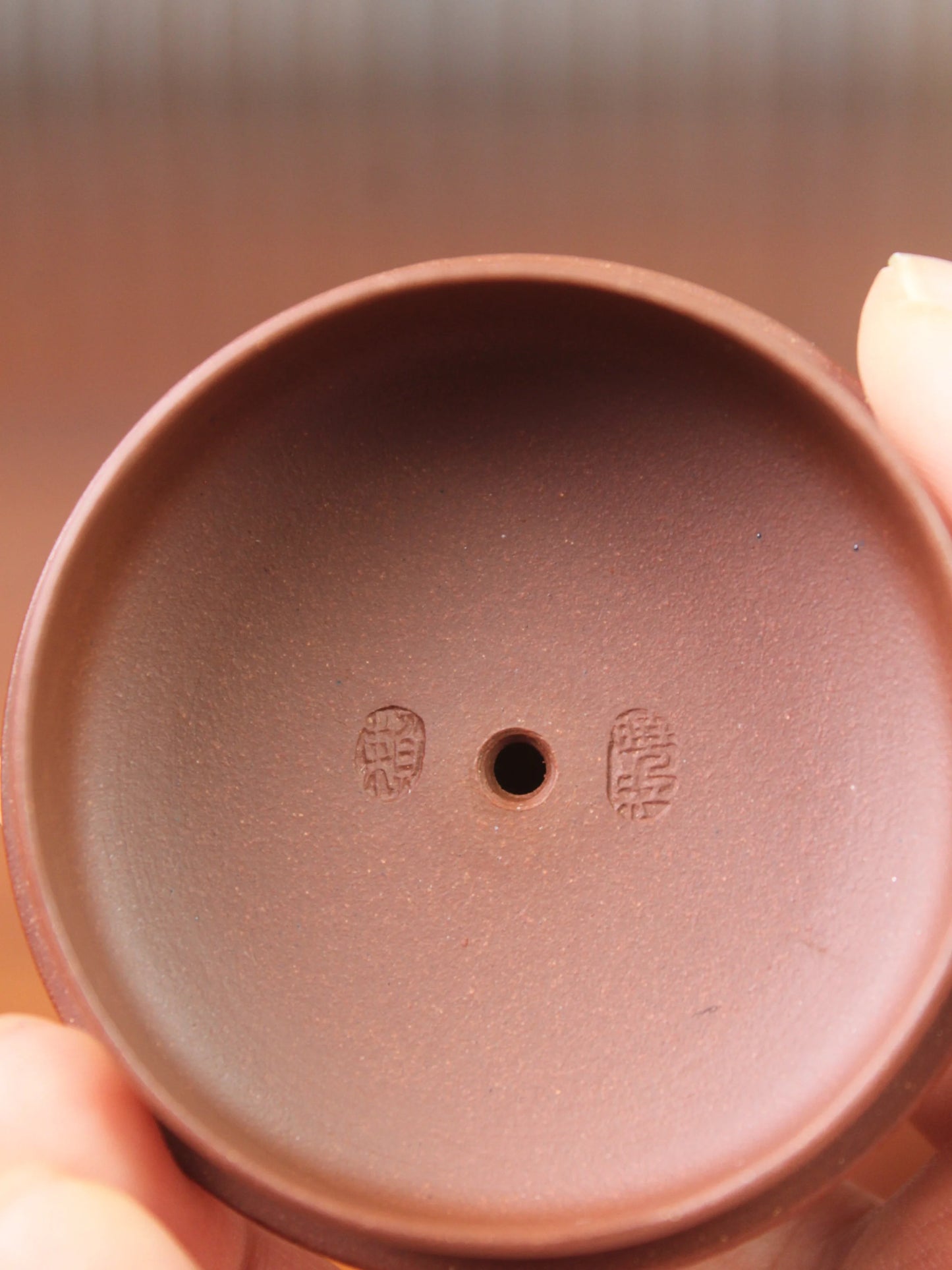 two yixing teapot marks in the teapot lid