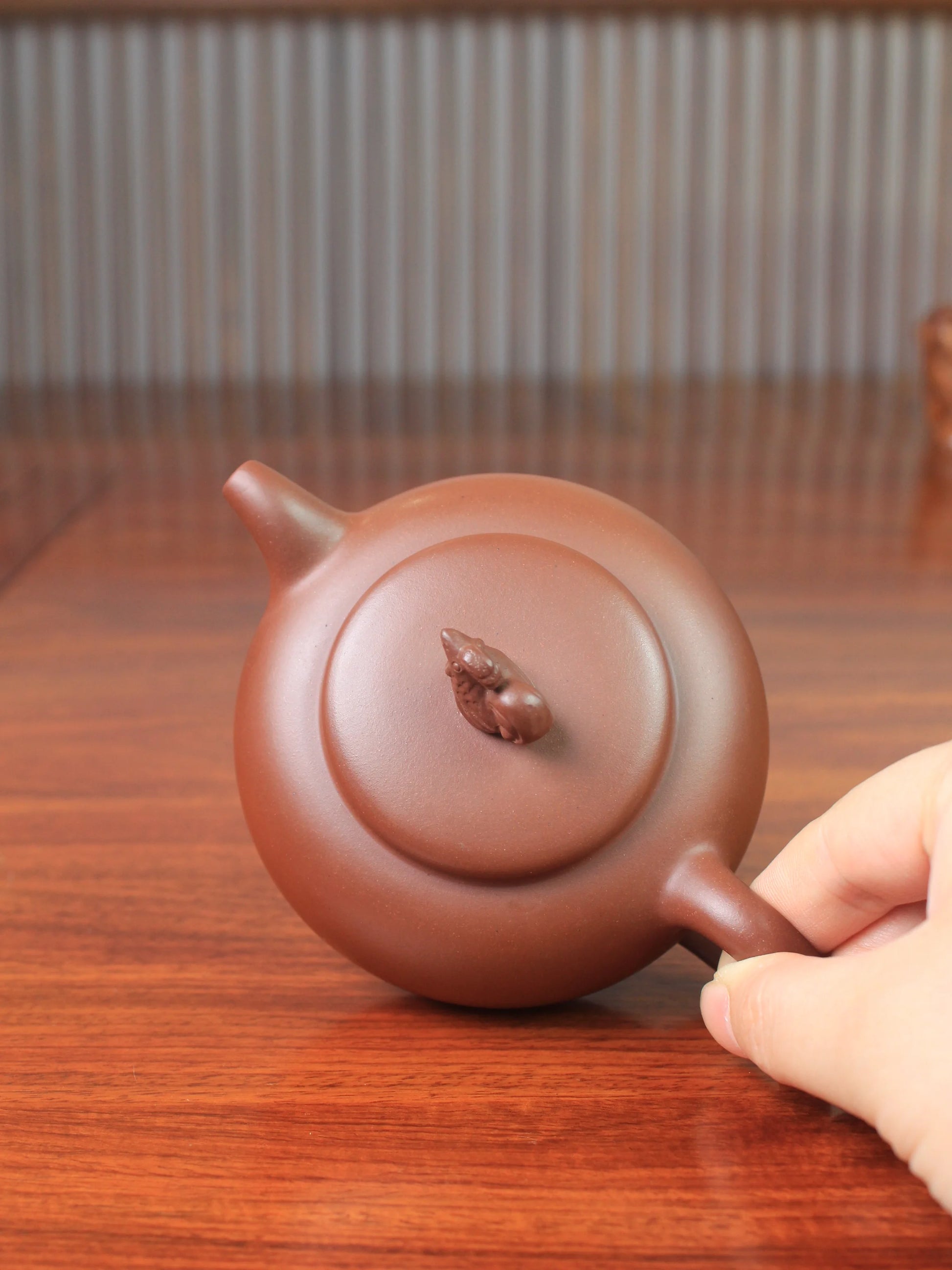 front view of the yixing zisha teapot