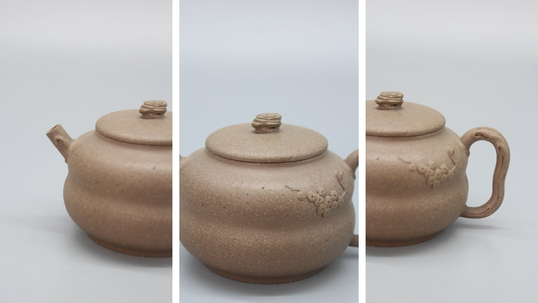 Artistic Yixing teapot mouth, lid, handle