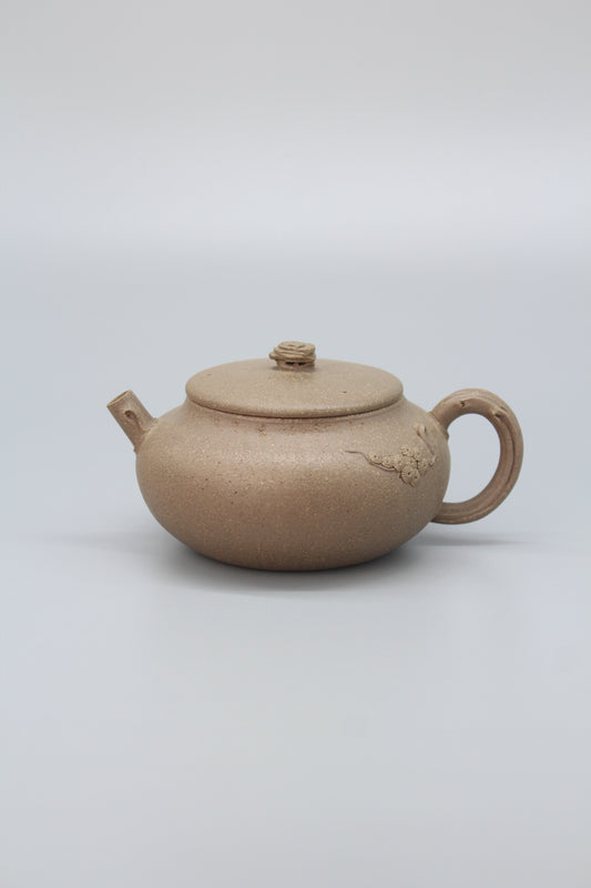 yixing teapot, fully handmade from purple clay front