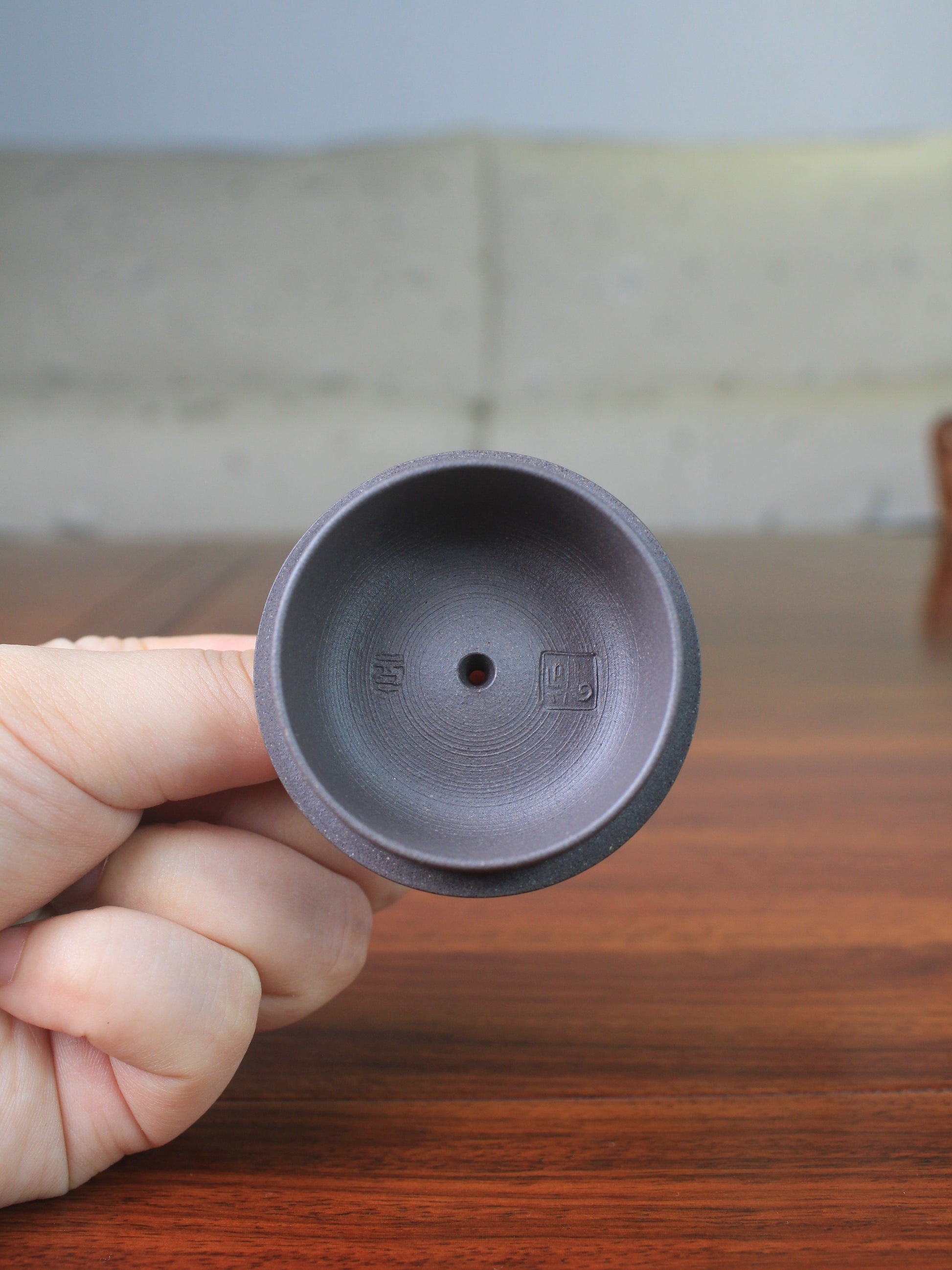 Lid of the yixing teapot handmade named he huan 