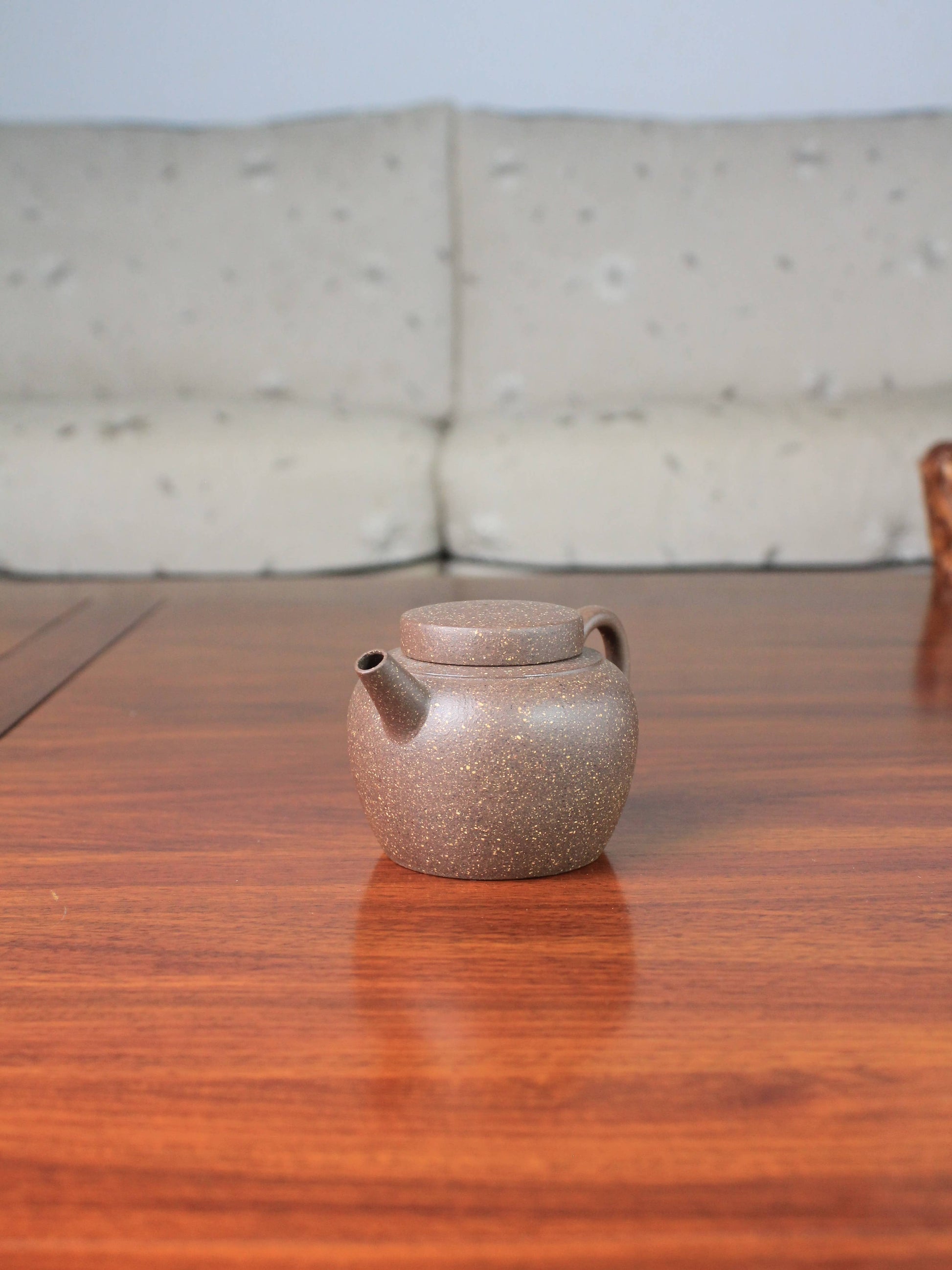 right view of yixing teapot handmade with yixing clay duan ni 