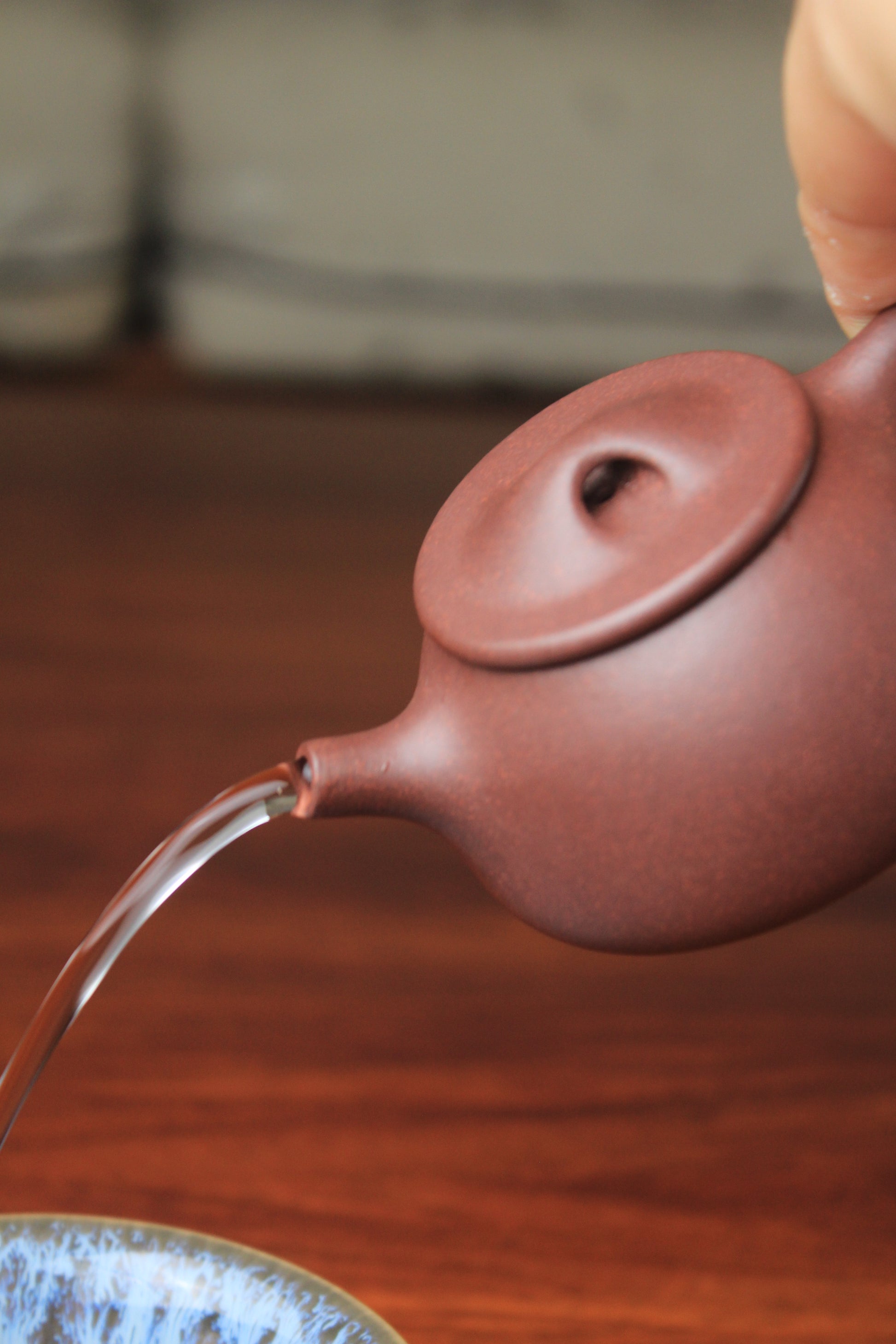 good pour of the collectible teapot