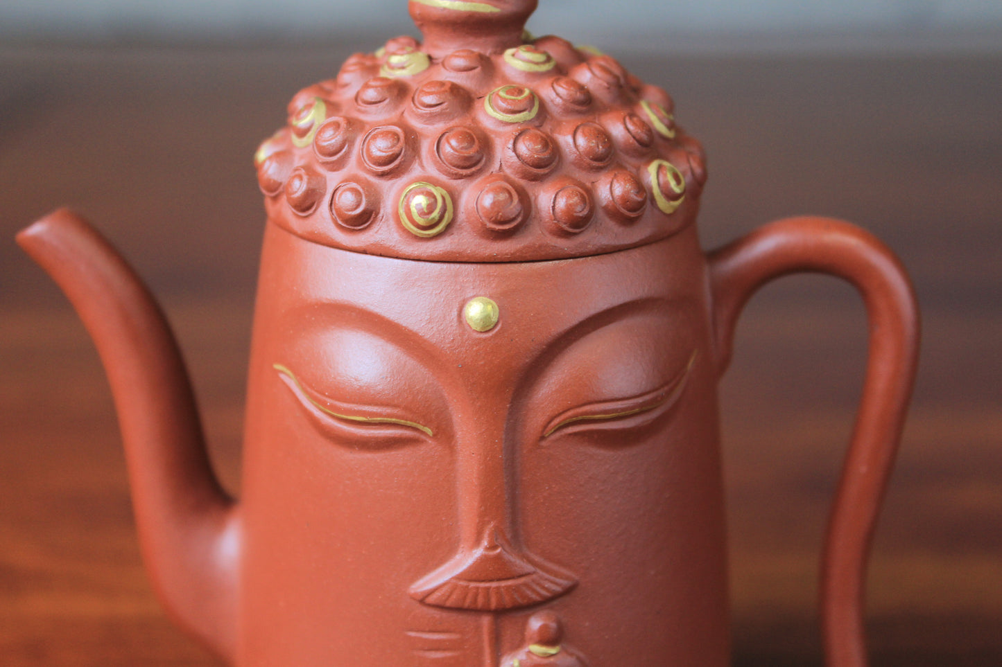 Yixing teapot Buddha half handmade with good zhu ni 135ml