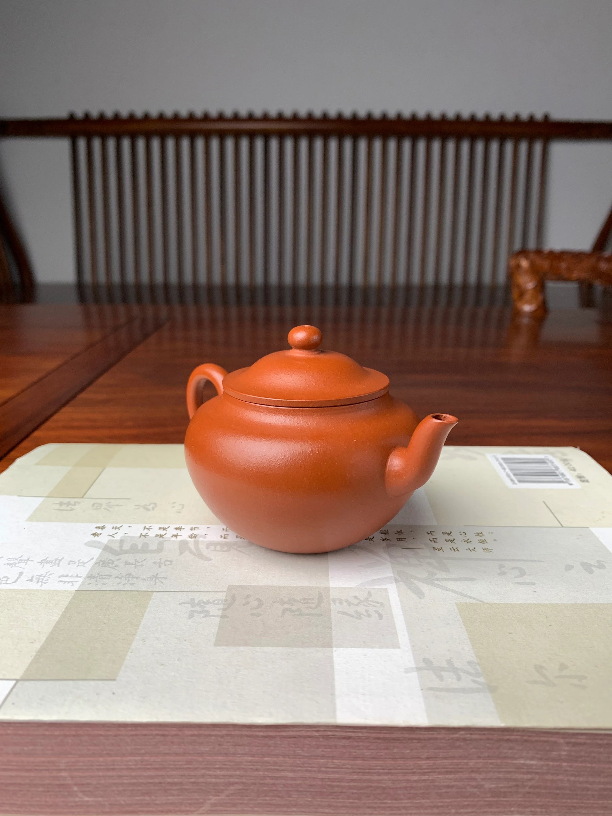 the yixing teapot handmade with yixing ben shan zhuni clay right view