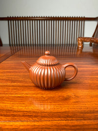 yixing teapot handmade with da hong pao clay