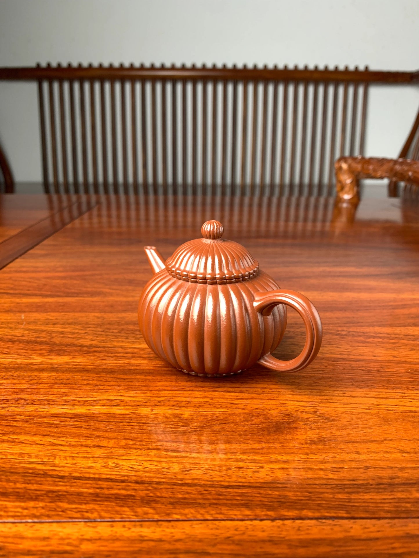 Yixing teapot shui ping fully handmade with da hong pao by National-level Arts and Crafts Artist 145ml