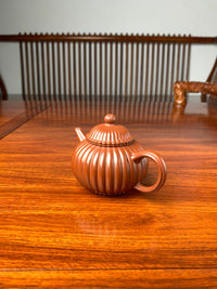 Yixing teapot shui ping fully handmade with da hong pao by National-level Arts and Crafts Artist 145ml