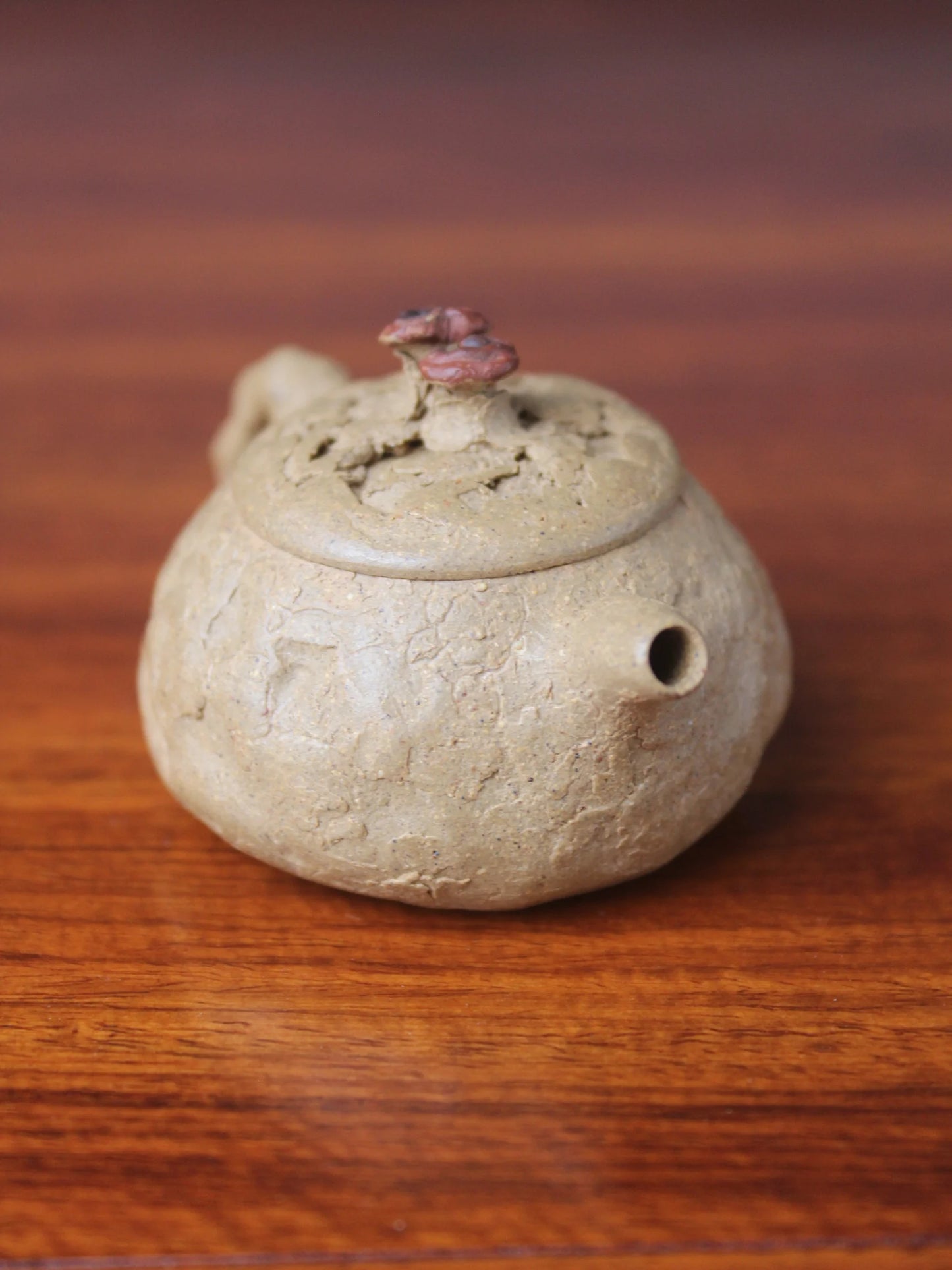 Close-up right view of the gong chun teapot