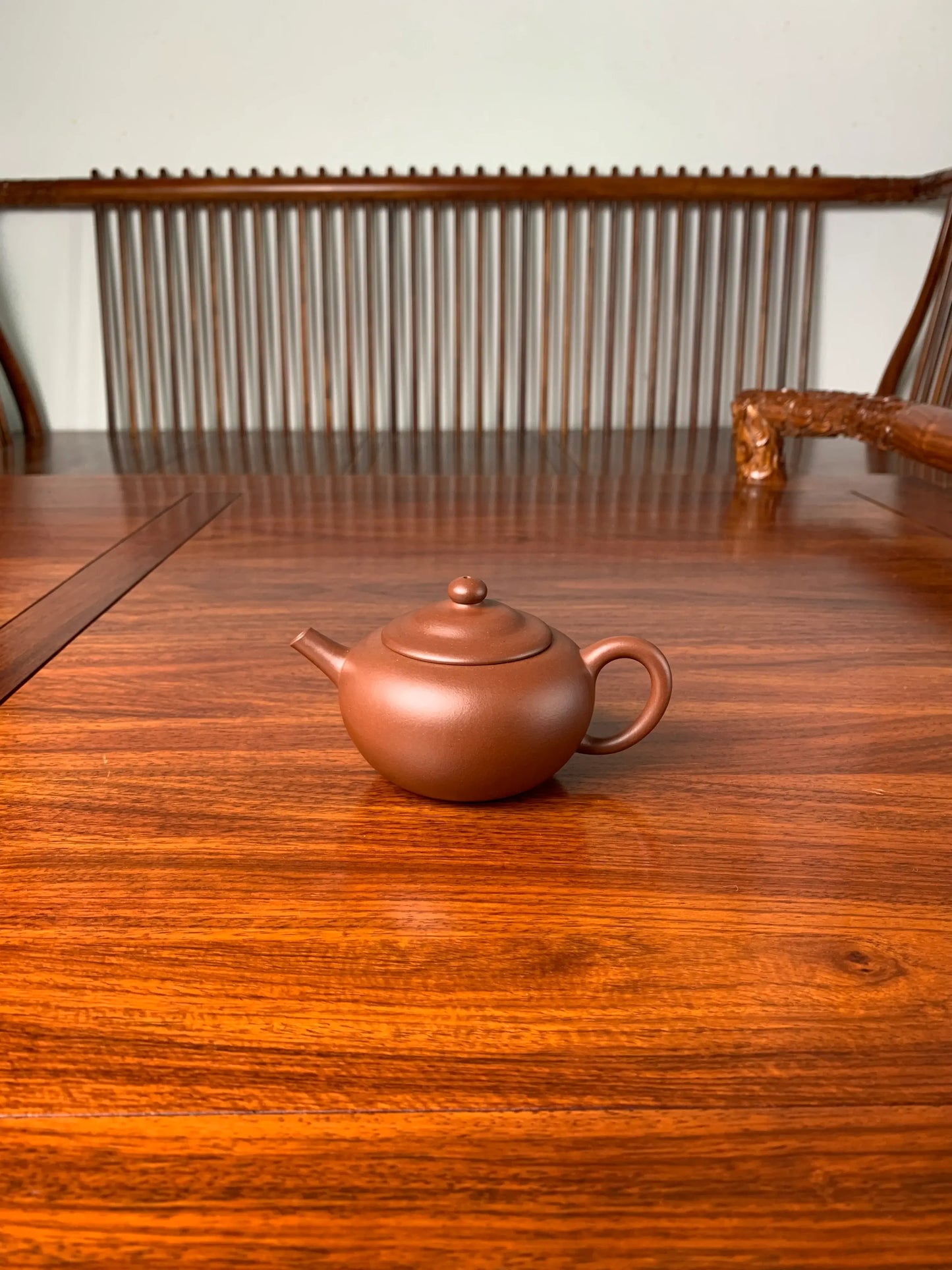 yixing teapot shapes yuan zhu on the table