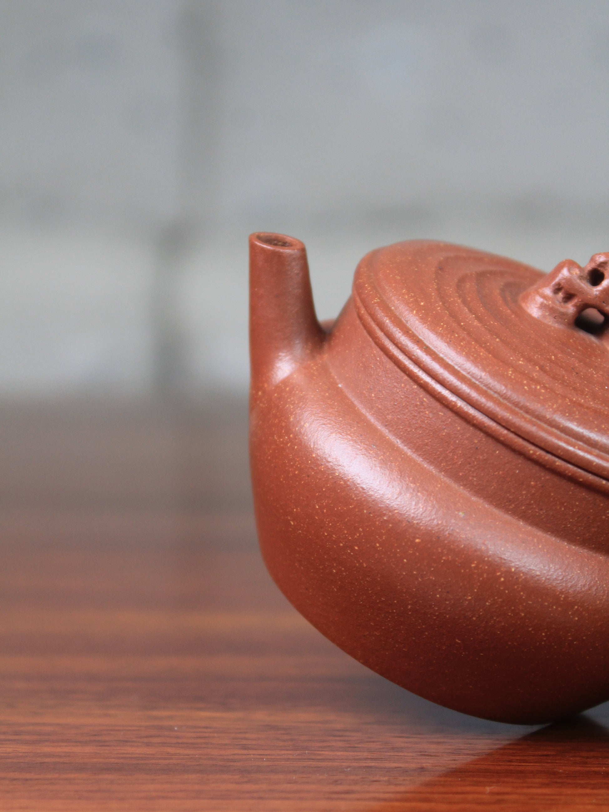 Spout of the yixing zisha teapot handmade by teapot artist