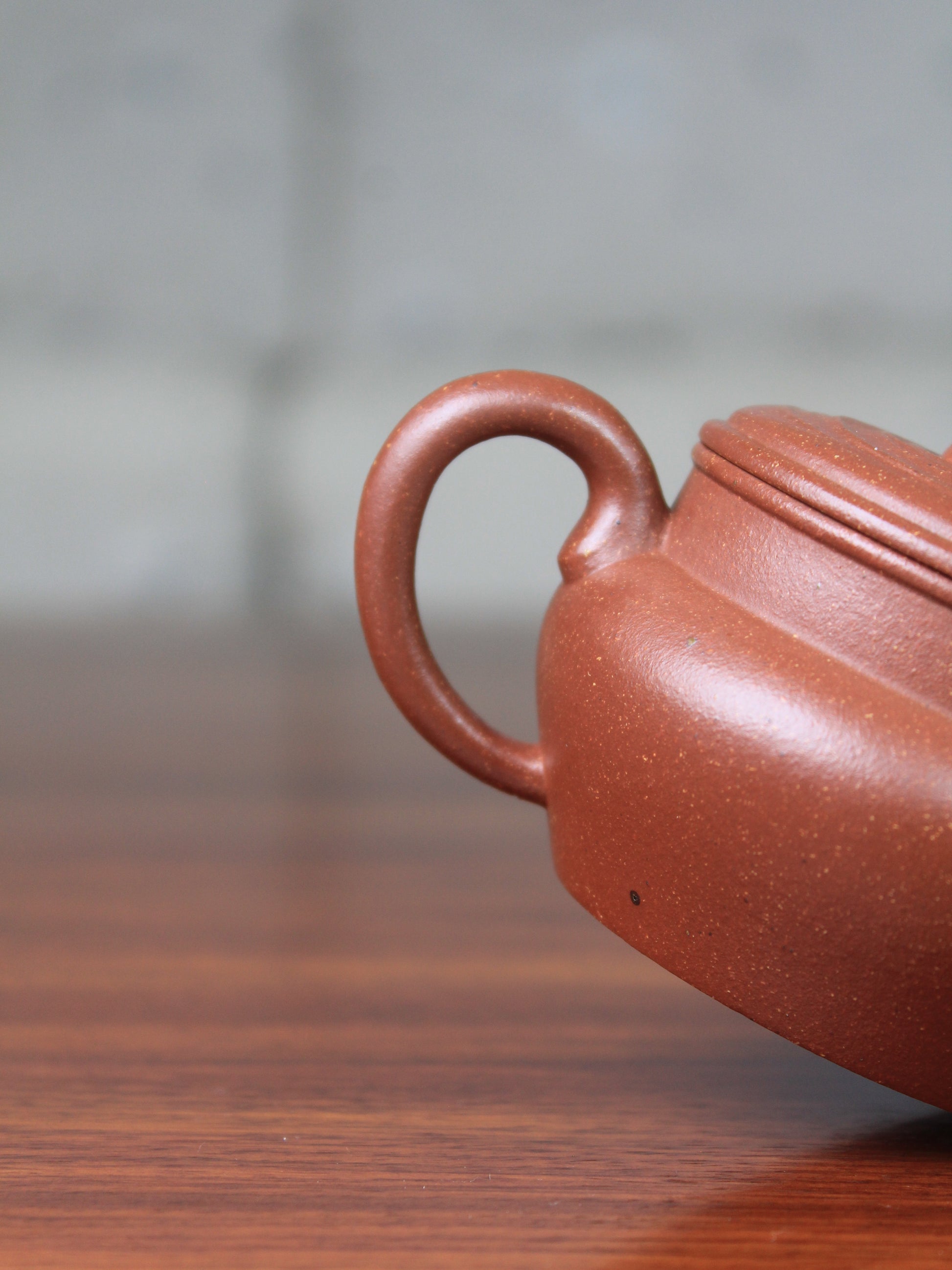 Handle of yixing zisha teapot, handmade by teapot artist