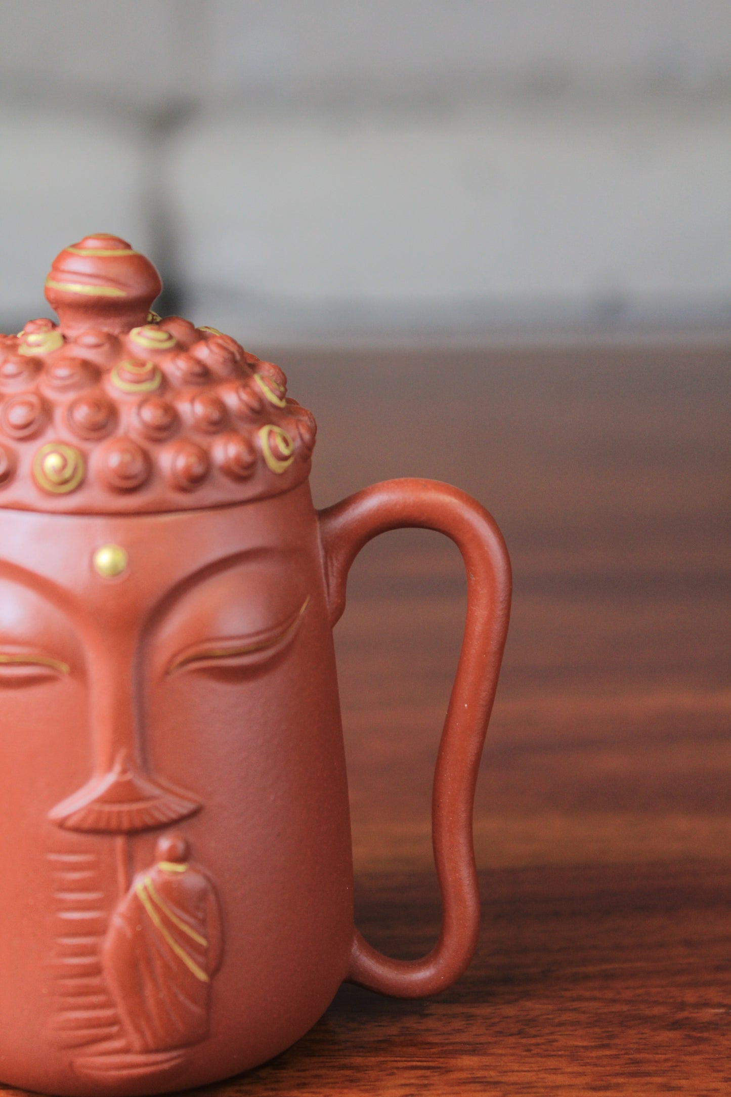 Yixing teapot Buddha half handmade with good zhu ni 135ml