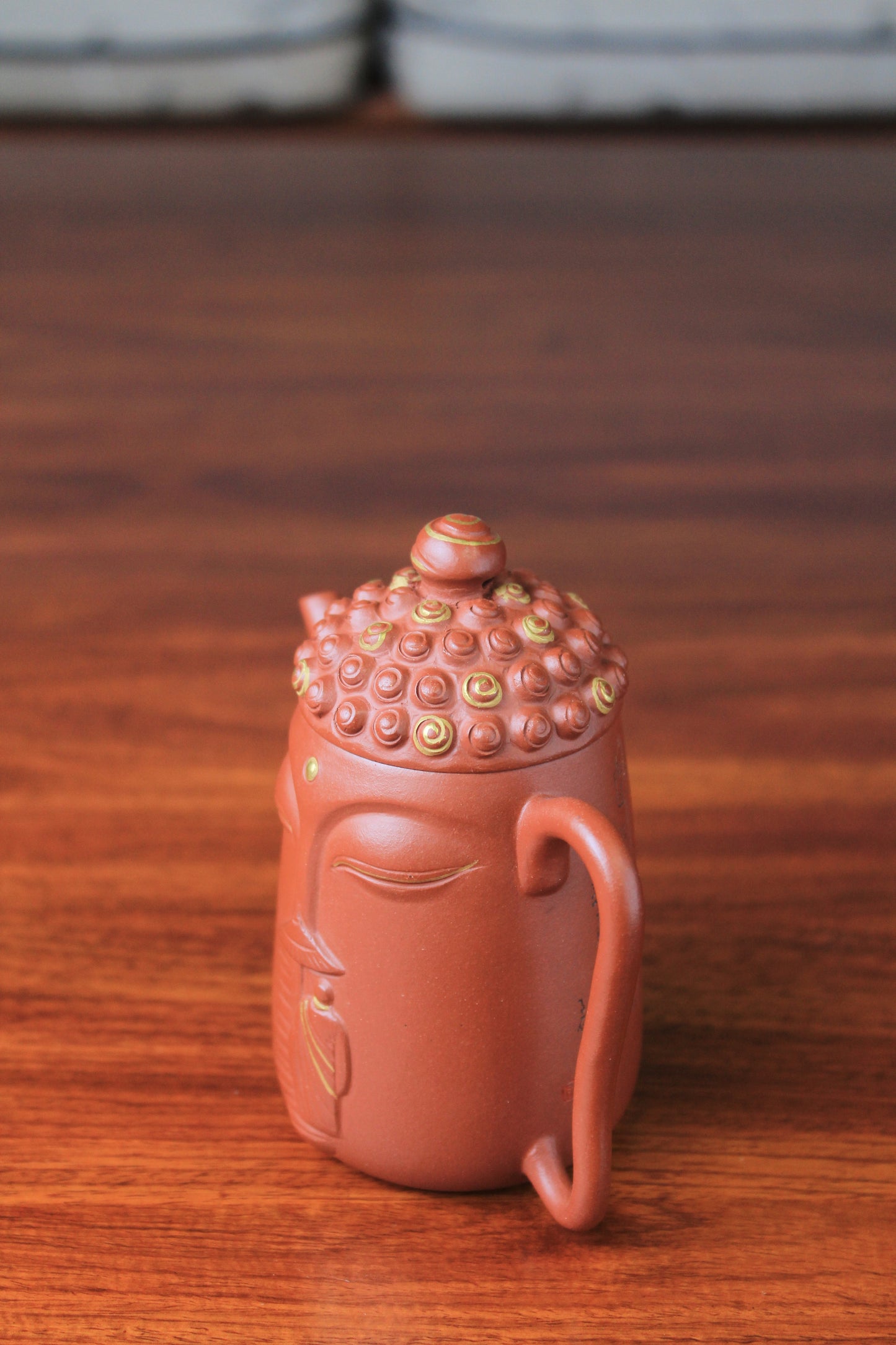 Yixing teapot Buddha half handmade with good zhu ni 135ml