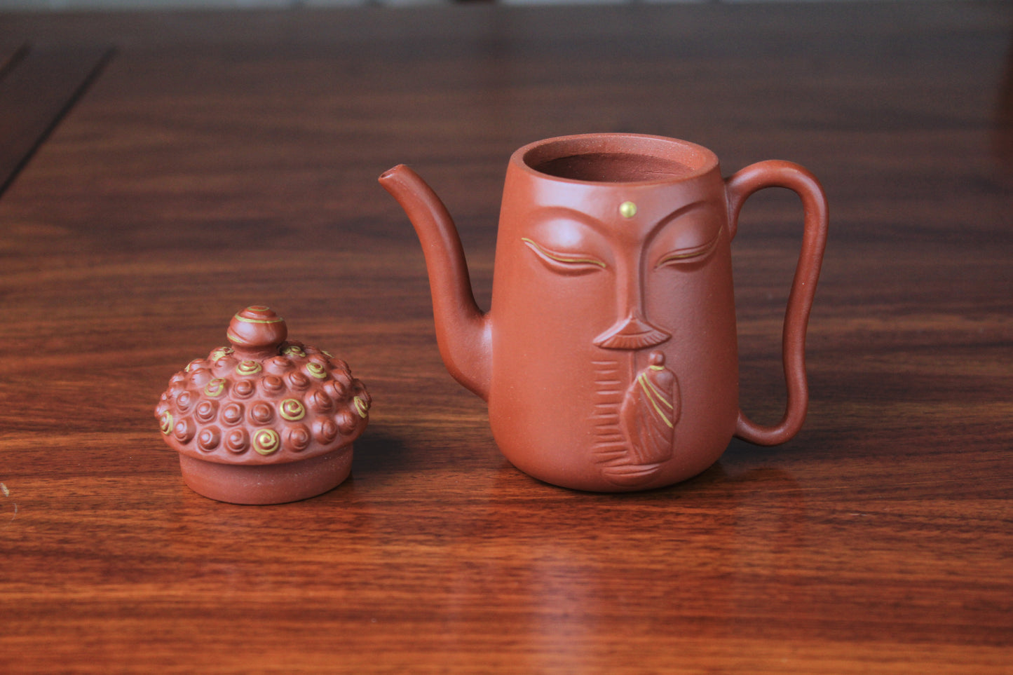 Yixing teapot Buddha half handmade with good zhu ni 135ml