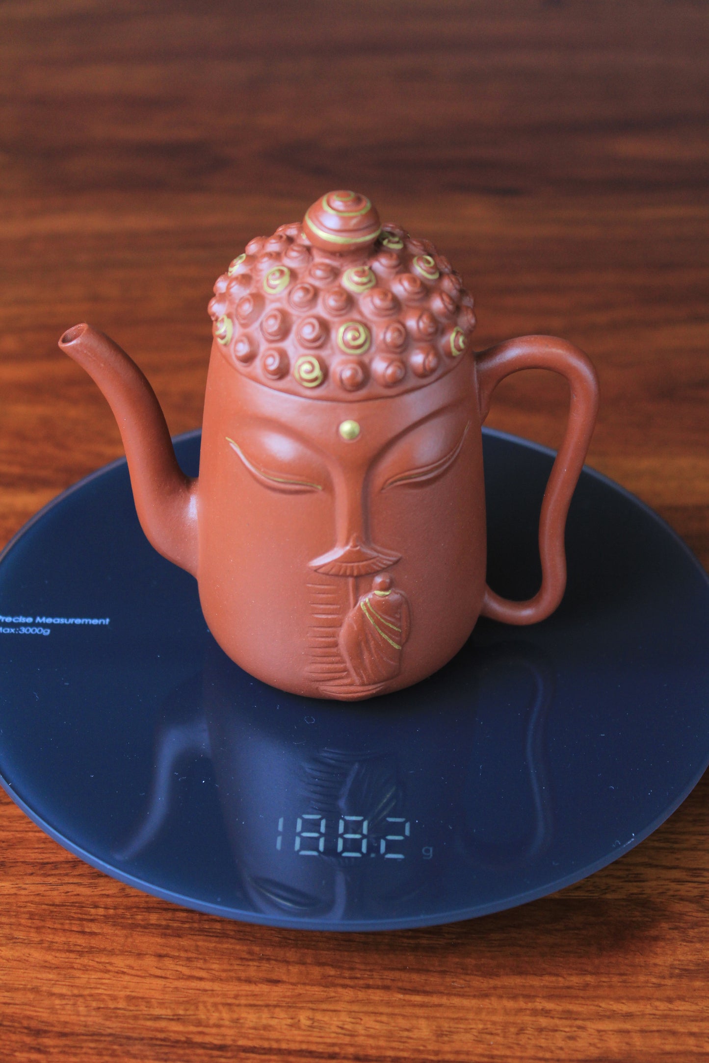 Yixing teapot Buddha half handmade with good zhu ni 135ml