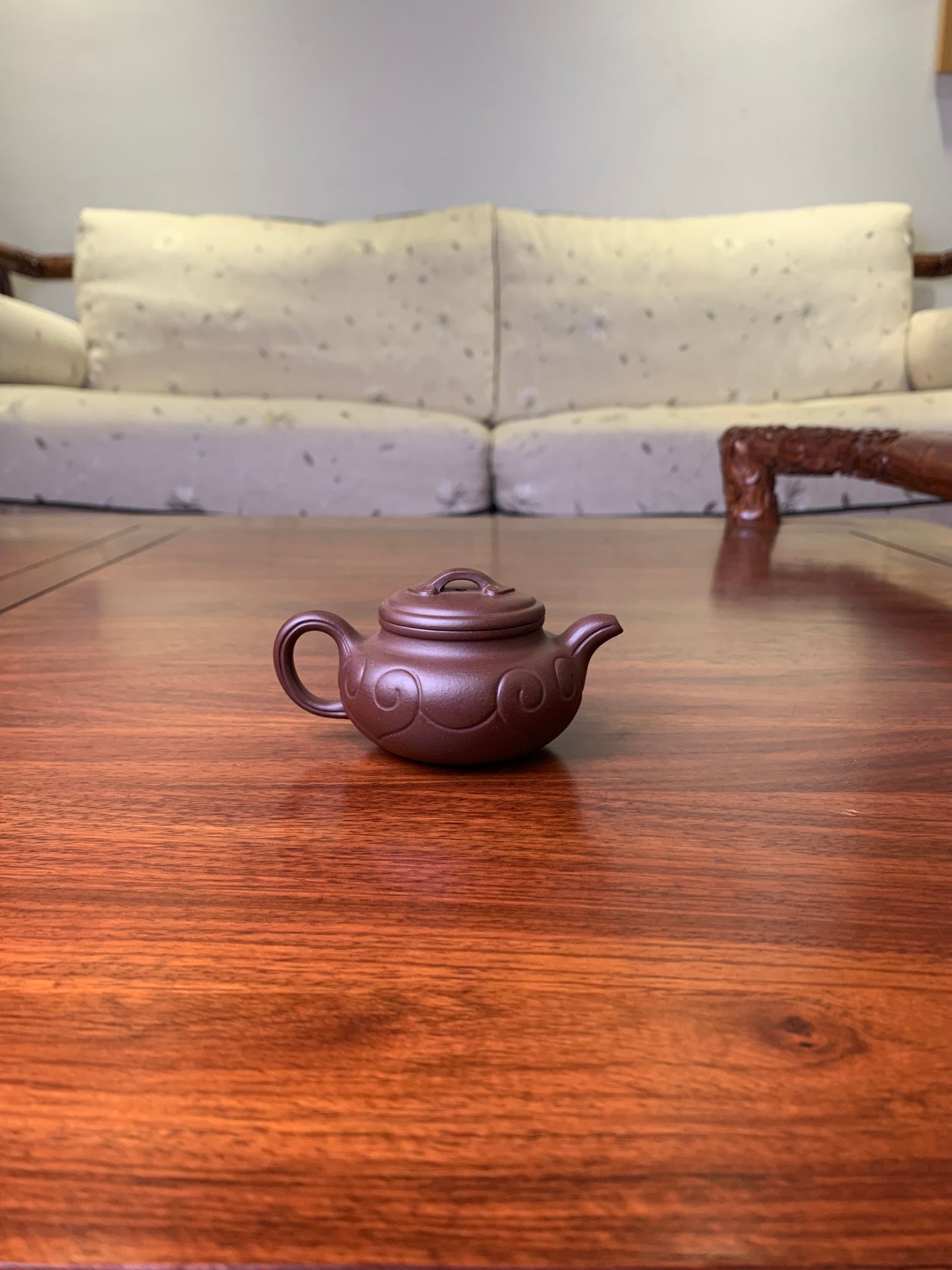 This is an authentic yixing teapot artwork fully handmade from yixing zisha purple sand clay,high-quality teapot