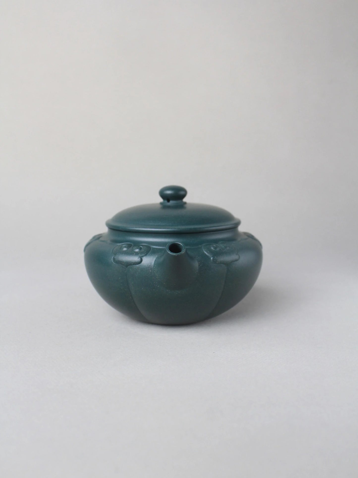 collectible zisha teapot on the table front view