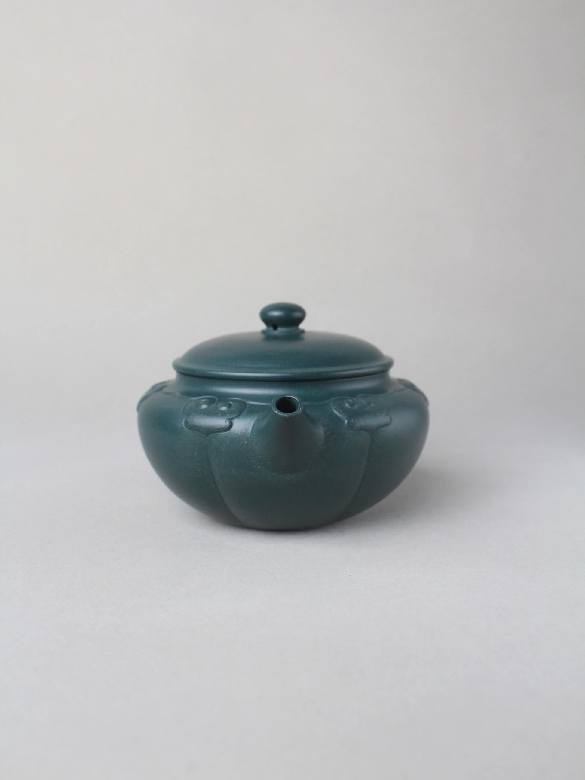collectible zisha teapot on the table front view