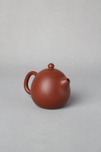 left view of cute small dragon egg zisha teapot