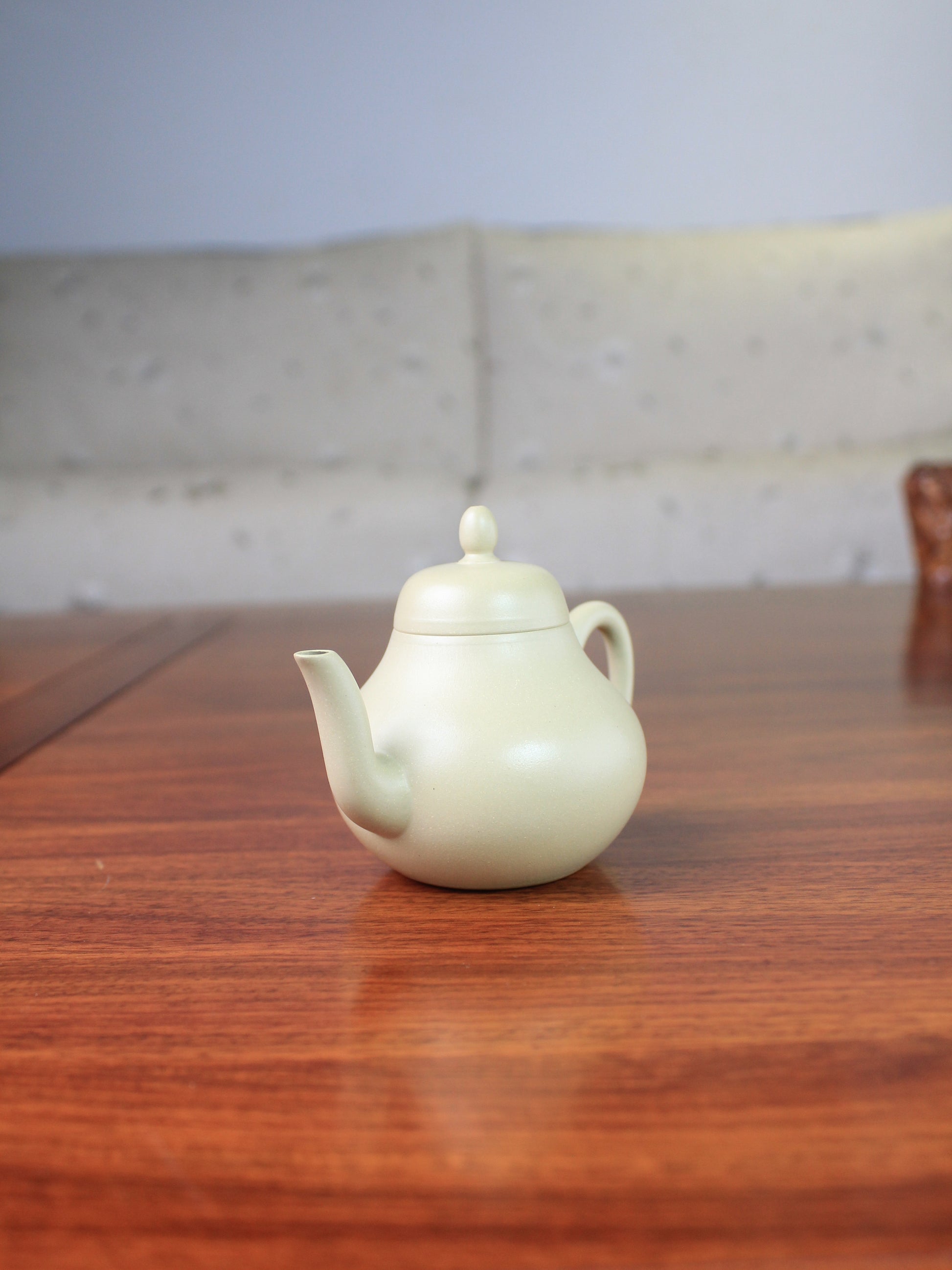 Right view of the zisha teapot handmade with authentic yixing clay