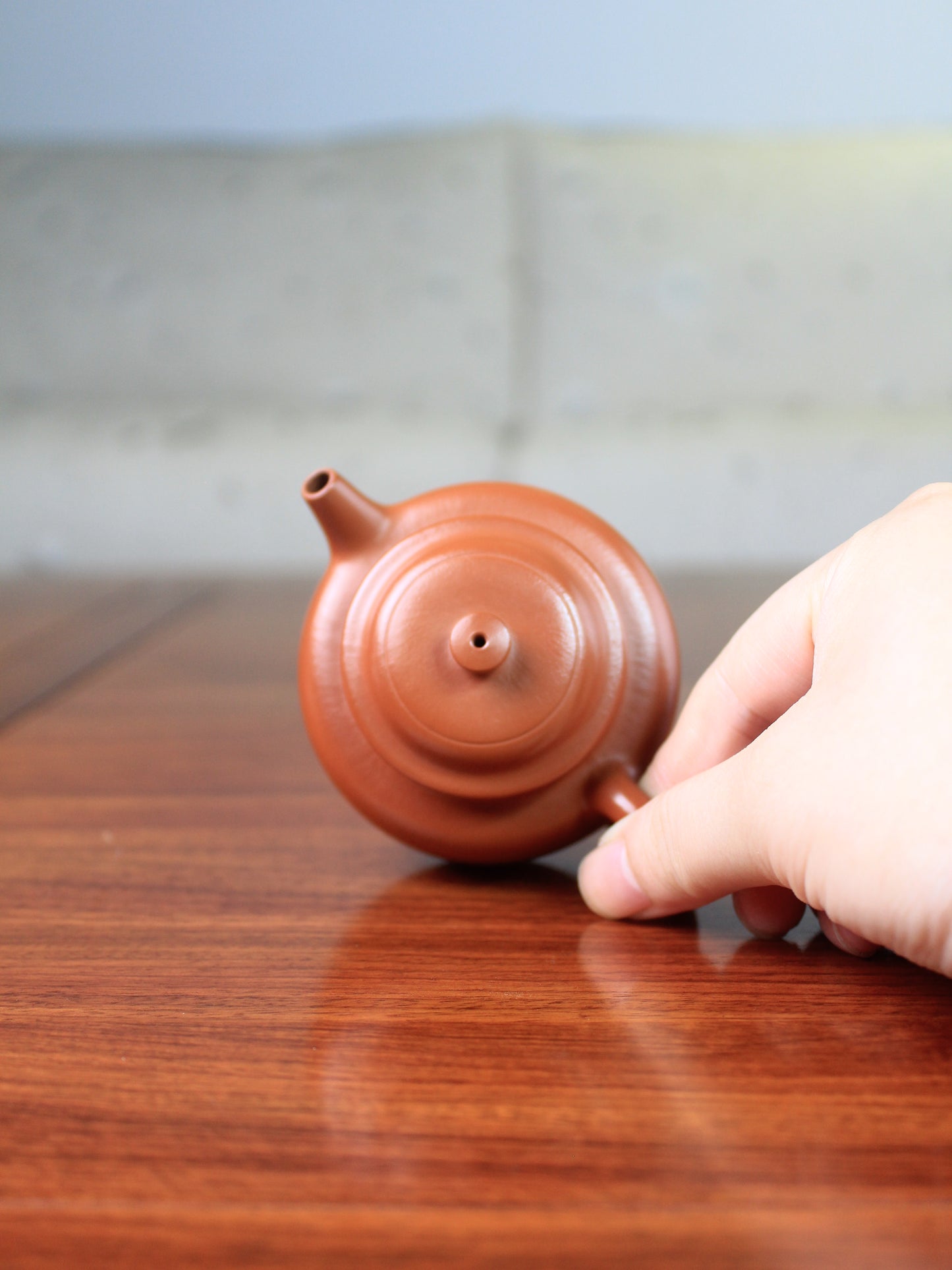 Top view of De zhong teapot