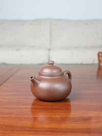 right view of zisha teapot rong tian