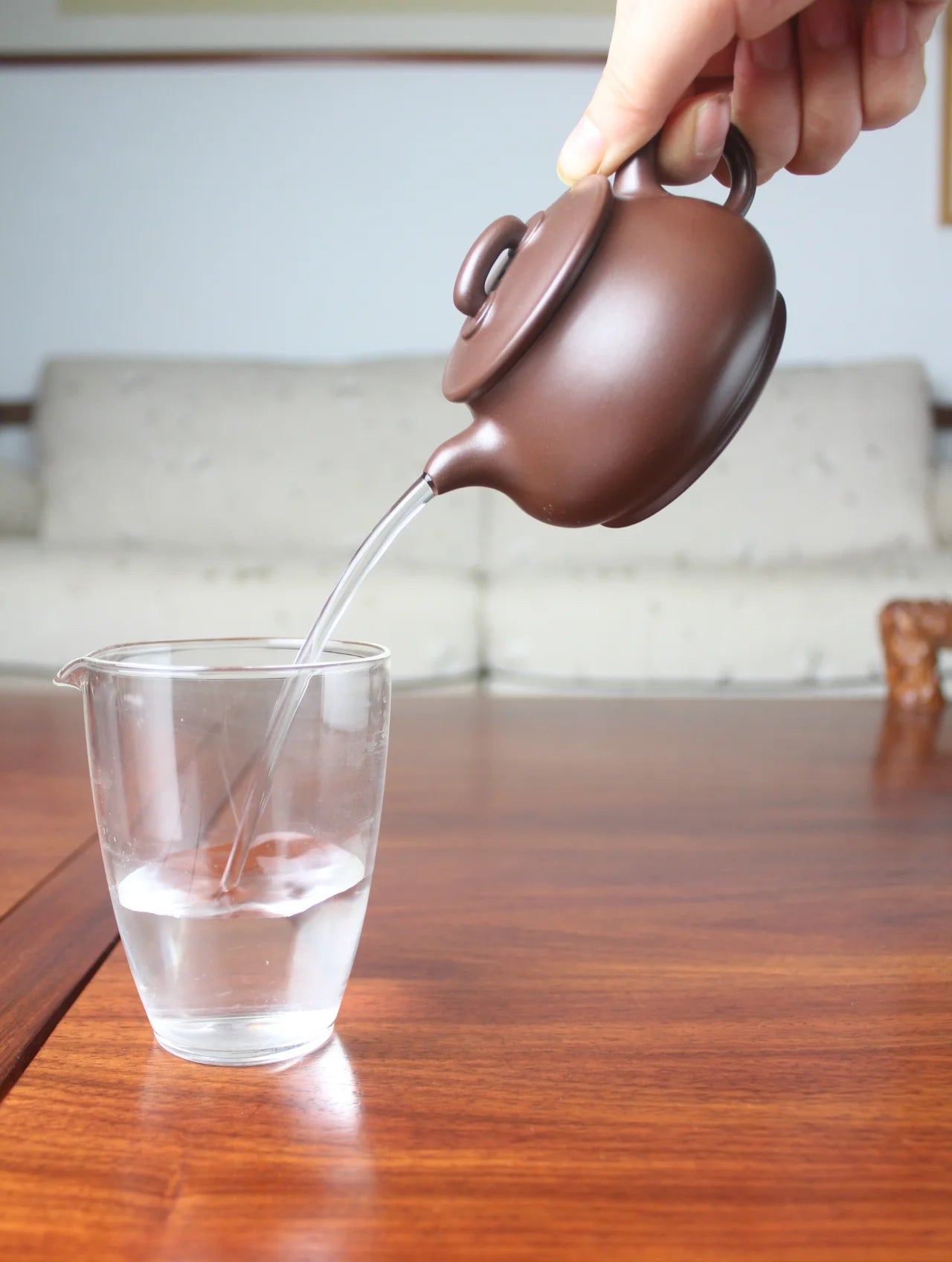 perfect pour zisha teapot named pan hu