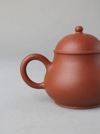 the handle of zisha teapot named pan hu
