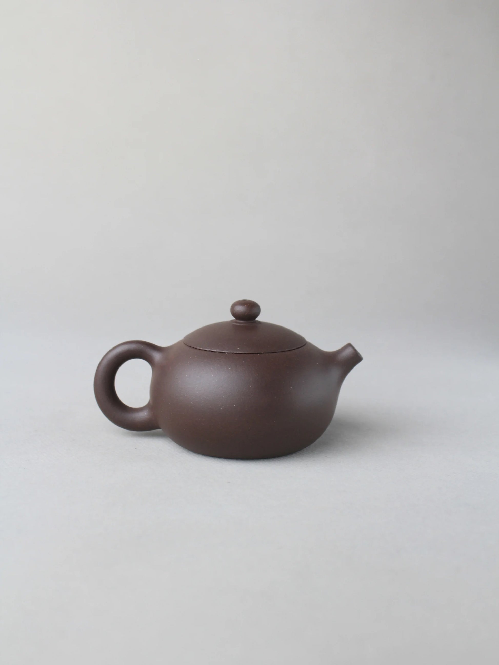 the back view of the yixing zisha xishi teapot