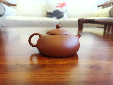 Bian xi shi(扁西施）Yixing teapot 130ml authentic yixing hong ni clay handmade - SiYuTao Teapot