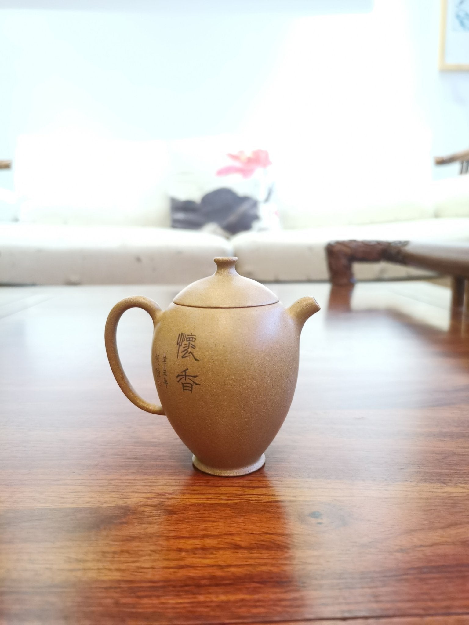 Qing Xiang (清香) Yixing Teapot 110ml Gu Fa Lian Ni (Most Archaic Clay Forming) Lao Duan Ni clay full handmade by artist Ren Wei - SiYuTao Teapot