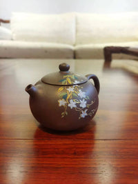 Siyutao Teapot , flower xishi,wood fired in dragon kiln ,150ml,full handmade Yixing Teapot（only one piece） - SiYuTao Teapot