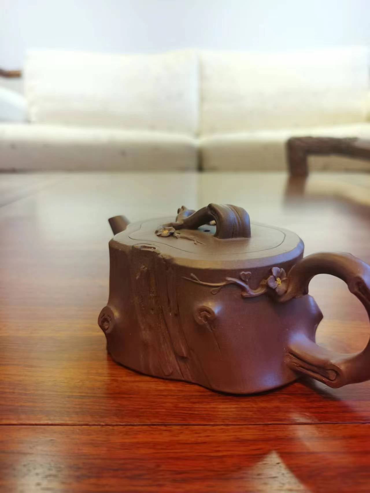 Siyutao Teapot Winter Sweet，DiCaoQing from HuangLong mine 4, 150ml,Full Handmade,GuFaLianNi and aged 26 years(only one piece) - SiYuTao Teapot