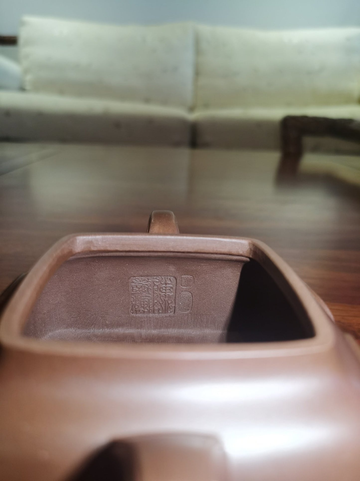 Siyutao Teapot,bronze Square青铜四方,authentic yixing zisha DiCaoQing,excellent clay,220ml,full handmade & aged 42 years - SiYuTao Teapot