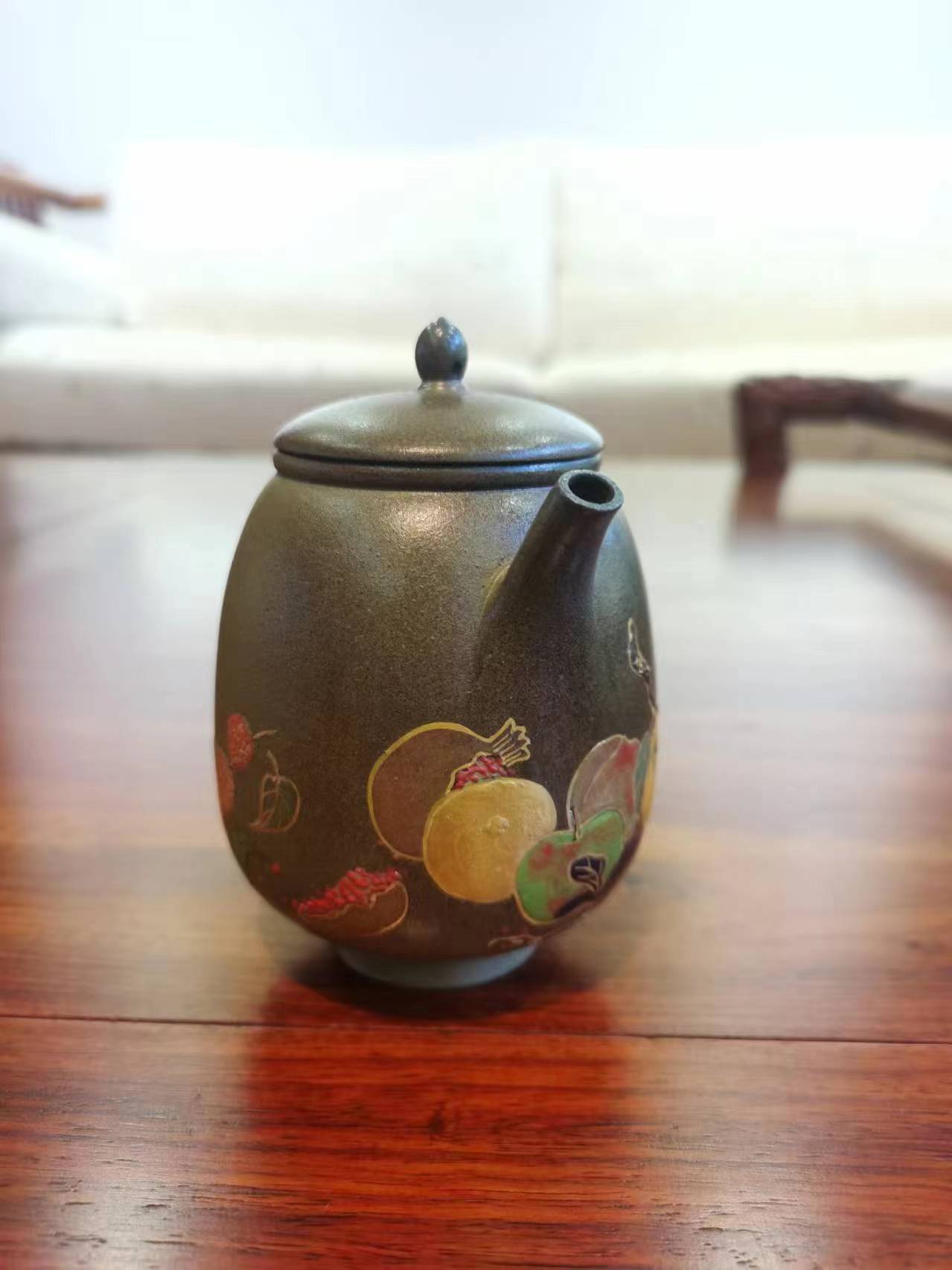 Siyutao Yixing Teapot ,Good harvest丰收,wood fired in dragon kiln ,180ml,full handmade,Authentic Yixing Ben shan Lv Ni from Huang long mine 4 &aged 35 years,Gu Fa Lian ni (Most Archaic Clay Forming),（only one piece） - SiYuTao Teapot
