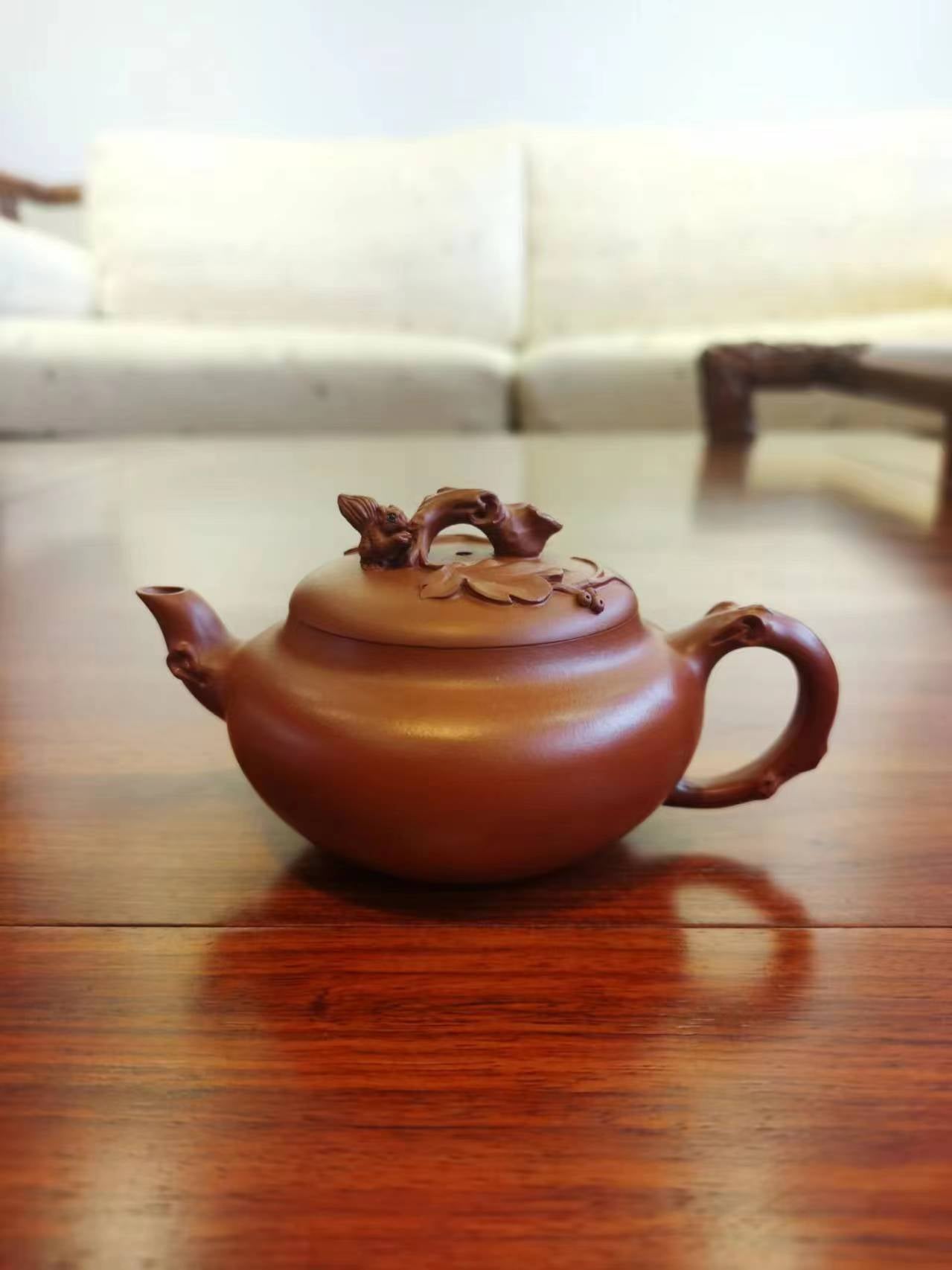 Siyutao Yixing Teapot, The Squirrel 松鼠,authentic yixing zisha DaHongPao,excellent clay,120ml,full handmade & aged 35 years - SiYuTao Teapot